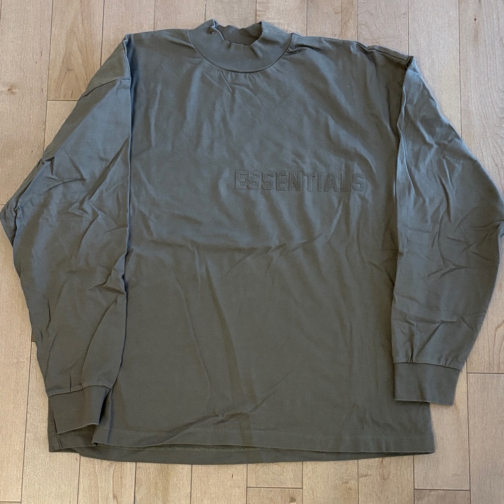 Fear Of God Essentials Men's brown flocked Long Sleeve Tee